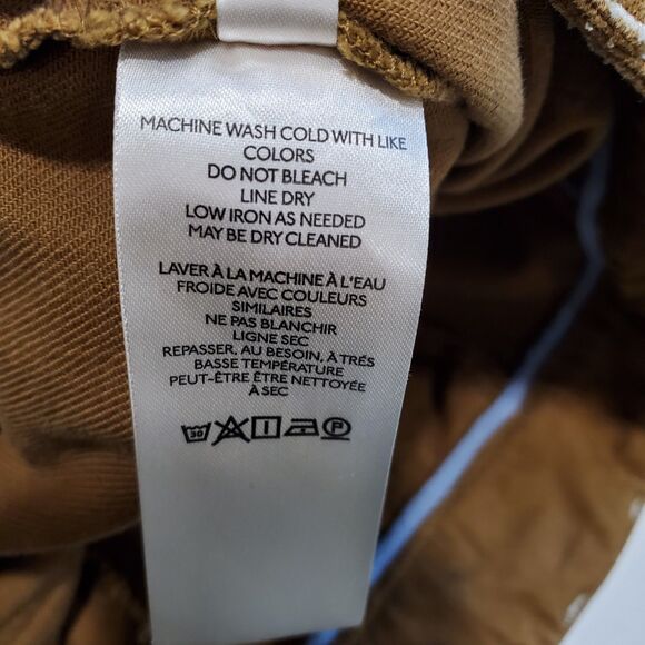 Anthropologie Size 12 Wide Leg Cropped Porter Pants Spicy Mustard Brown - Picture 6 of 7